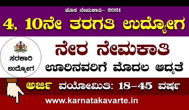 Apply online: Karnataka government recruitment 2021
