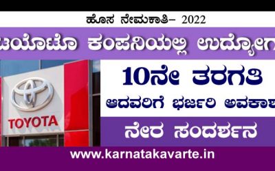 Direct Interview: Toyota company Recruitment 2022