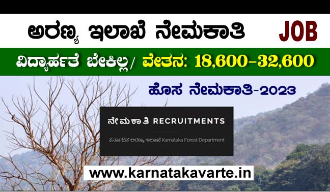 Forest Department Recruitment 2023: Apply Now